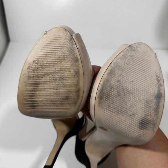 BCBGeneration [ Womens 9 ] Super High‎ Ankle Strap Heels in Nude/ Black - Picture 10 of 15